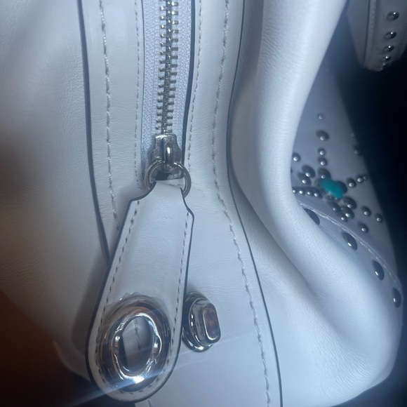 Coach Edie Shoulder Leather Bag 42 With Western Rivets. Original Price $660 - Picture 7 of 16